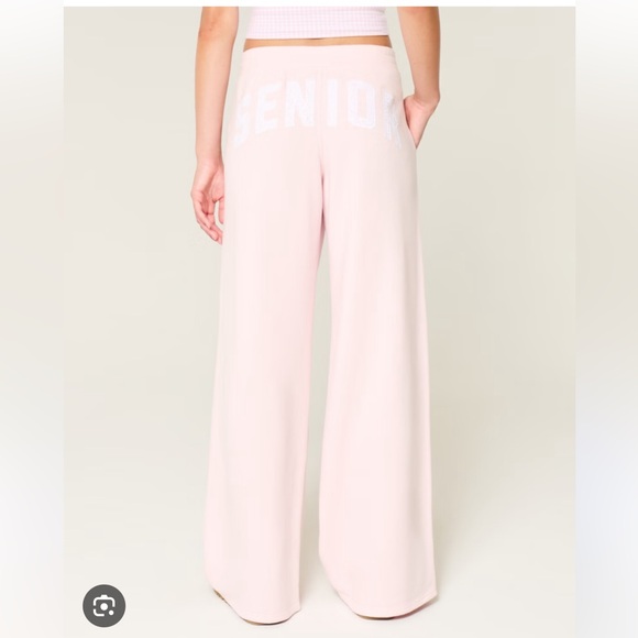 Hollister Pants - Hollister Senior butt bottom Baggy Sweatpants Pink Wide Leg sweats medium NWT